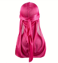 Men'S Silk Durag Bonnet Bandana Silky Du Rag Doo Rag Long Tail Waves Cap