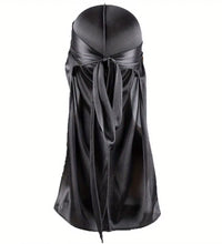 Men'S Silk Durag Bonnet Bandana Silky Du Rag Doo Rag Long Tail Waves Cap