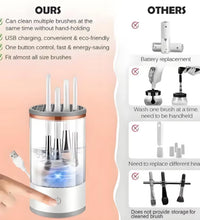 USB Electric Makeup Brush Cleaner Portable 3 in 1 Makeup Brushes Drying Rack Lazy Cleaning Brush Washer Quick Dry Stand Device