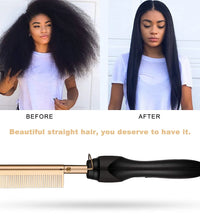 2 In1 Hot Comb Hair Straightener.
