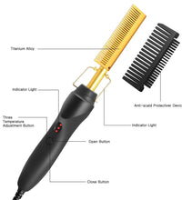 2 In1 Hot Comb Hair Straightener.